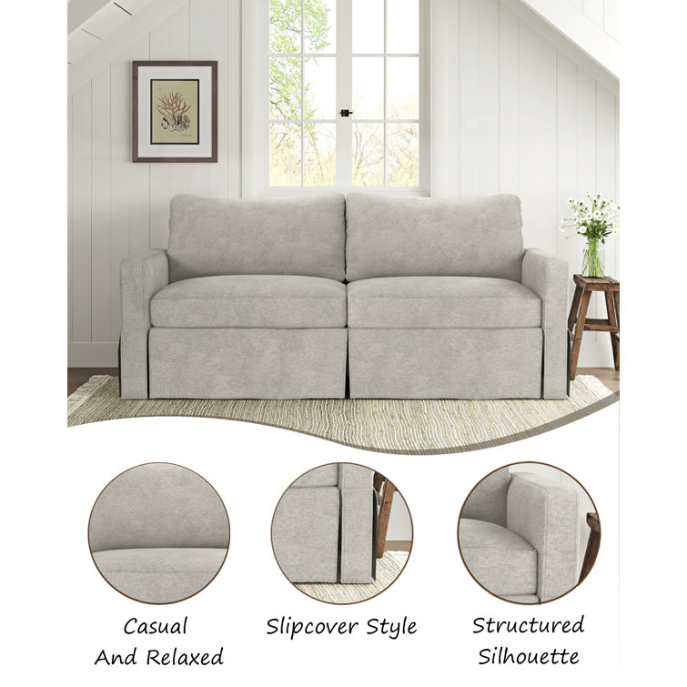 Olivia 70 Linen Blend Square Arm Sofa